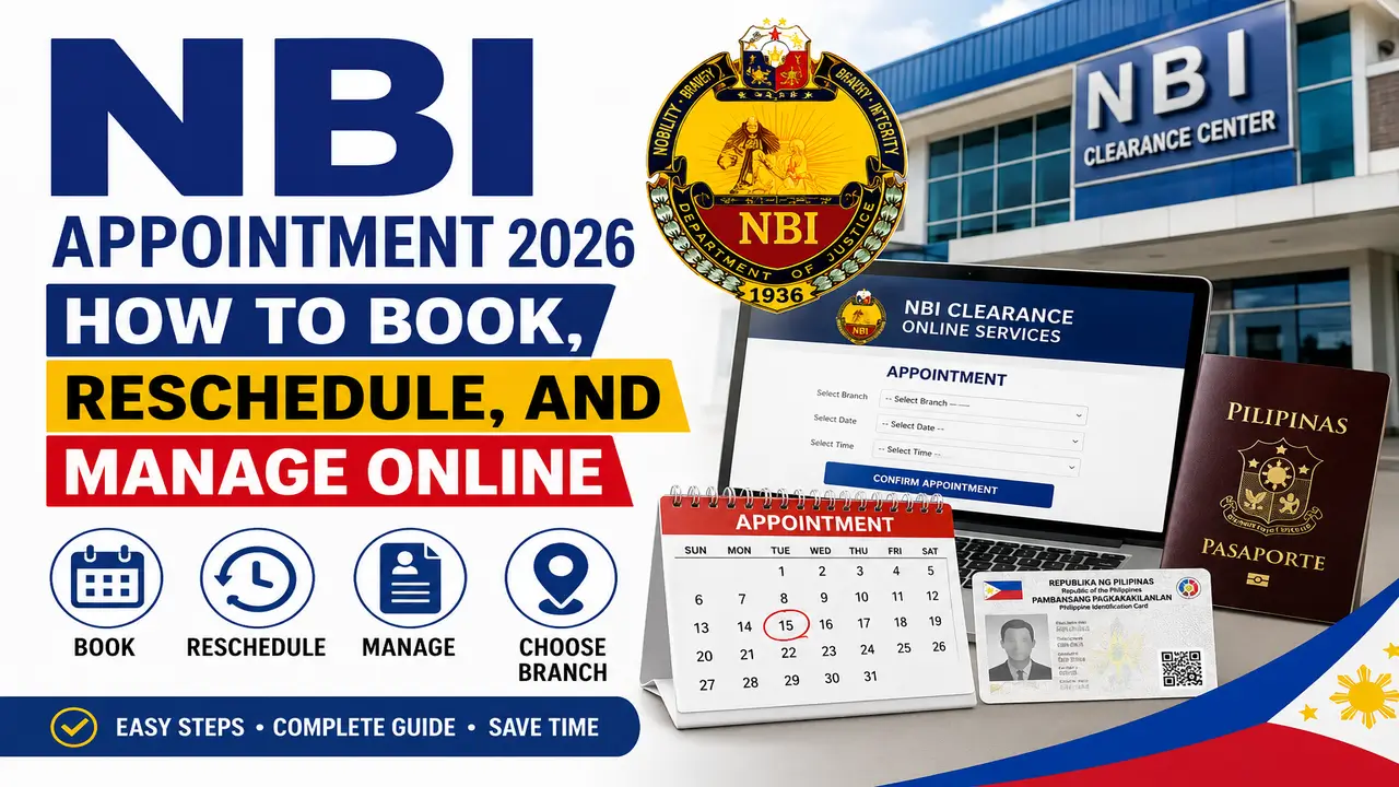 NBI Appointment 2026 How to Book, Reschedule, and Manage Your Appointment Online