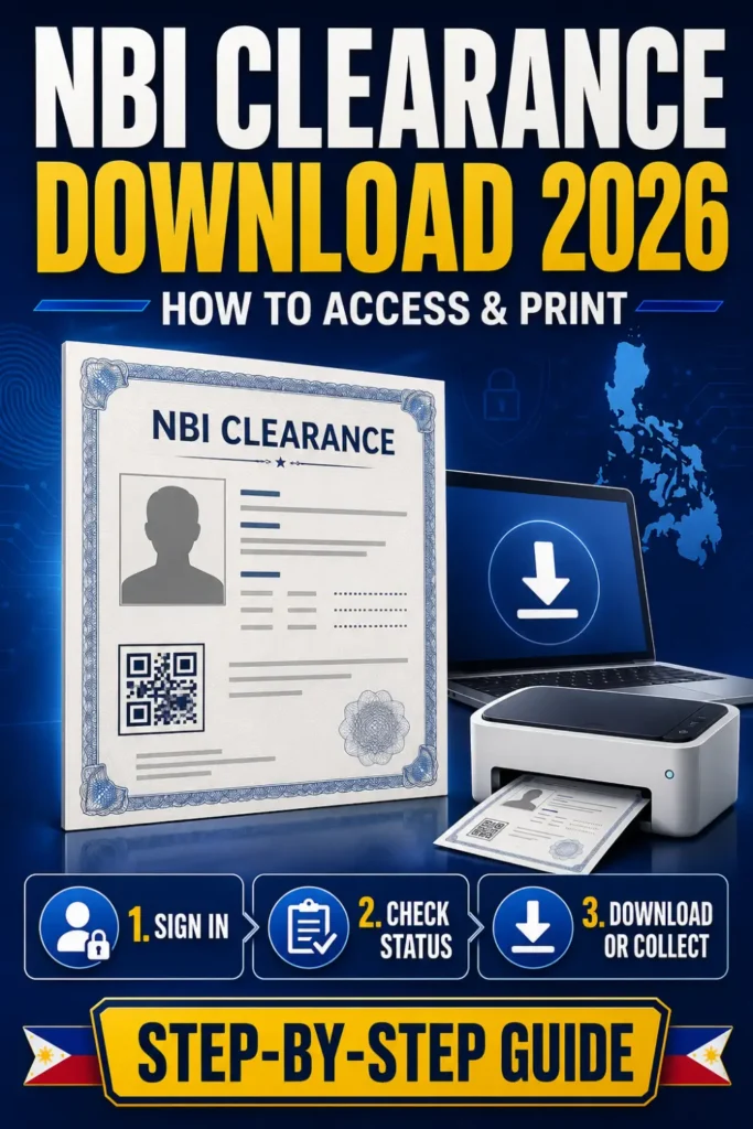 NBI Clearance Download 2026 How to Access and Print Your Clearance