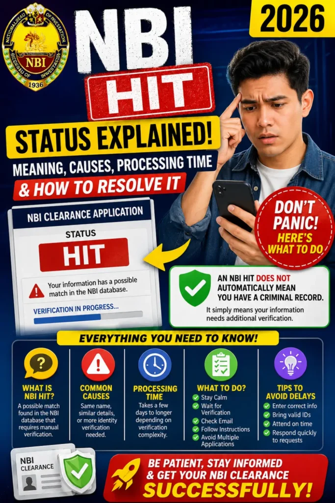 NBI HIT Status Explained 2026 Meaning, Causes, Processing Time & How to Resolve It